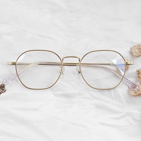 [Titan no.T-7602]베이직 빈티지 다각형 티타늄안경테하루홀릭,남자,여자,수제안경,메탈안경,티타늄안경테,패션안경