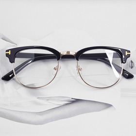 [Optil no.H-8015]동그란 라운드형 복고 패션 반뿔테 하금테안경하루홀릭,남자,여자,수제안경,메탈안경,티타늄안경테,패션안경