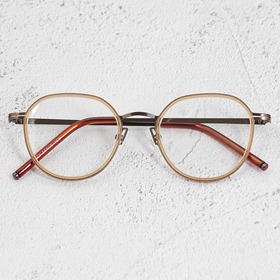[Optil no.B-2105]원형 라운드 메탈 콤비 솔텍스 패션안경보급형 자외선 블루라이트 차단렌즈하루홀릭,남자,여자,수제안경,메탈안경,티타늄안경테,패션안경
