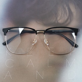 [TR no.BU-9699]오버사이즈 복고 레트로 사각 패션 하금테안경보급형 자외선 블루라이트 차단 렌즈하루홀릭,남자,여자,수제안경,메탈안경,티타늄안경테,패션안경