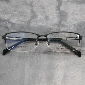 [High grade glass no.PT-1664]사각 스퀘어 반무테 티타늄안경테 고퀄리티하루홀릭,남자,여자,수제안경,메탈안경,티타늄안경테,패션안경