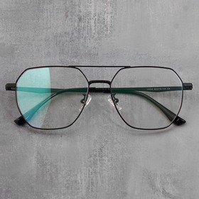 [Nologo no.NB-2003]투브릿지 오버사이즈 사각 메탈 보잉안경테하루홀릭,남자,여자,수제안경,메탈안경,티타늄안경테,패션안경