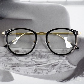 [Optil no.H-7329]동그란 솔텍스 메탈 콤비 패션 투명안경테하루홀릭,남자,여자,수제안경,메탈안경,티타늄안경테,패션안경