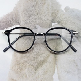 [TR no.BU-9252]원형 라운드 빈티지 메탈 콤비 솔텍스 안경보급형 자외선 블루라이트  차단 렌즈하루홀릭,남자,여자,수제안경,메탈안경,티타늄안경테,패션안경