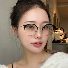 [Metal no.BU-8032]레트로 빈티지 동그란 패션 하금테안경보급형 자외선 블루라이트 차단 안경하루홀릭,남자,여자,수제안경,메탈안경,티타늄안경테,패션안경