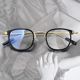 [High grade glasses no.EV-558]사각라운드형 베타티타늄 아세테이드 콤비  초경량 고급 수제안경테하루홀릭,남자,여자,수제안경,메탈안경,티타늄안경테,패션안경