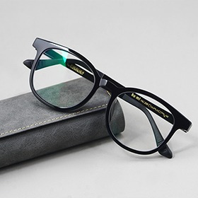 [Himi no.HU-206] 남녀공용 국내생산 친환경 릴산클리어 소재 고급 블루라이트 차단 뿔테안경하루홀릭,남자,여자,수제안경,메탈안경,티타늄안경테,패션안경